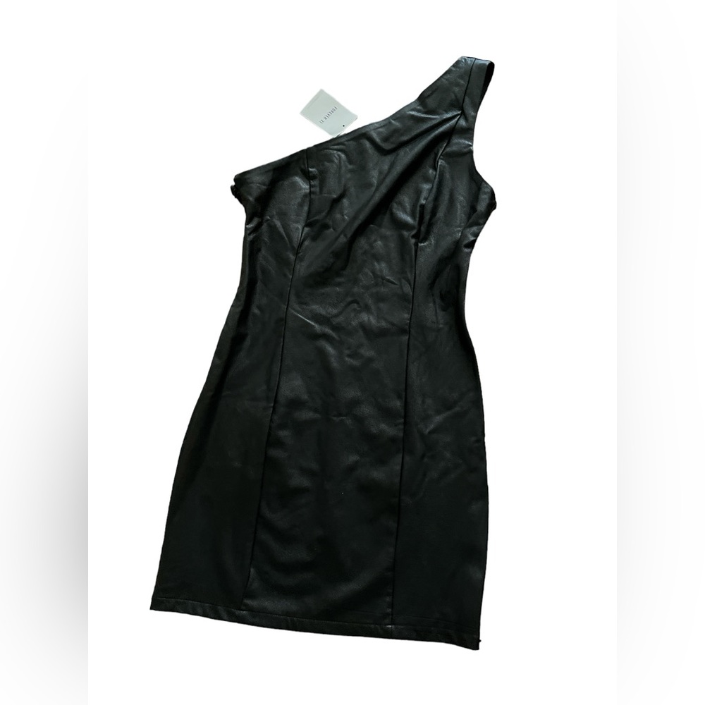 Medium one shoulder fake leather forever 21 dress